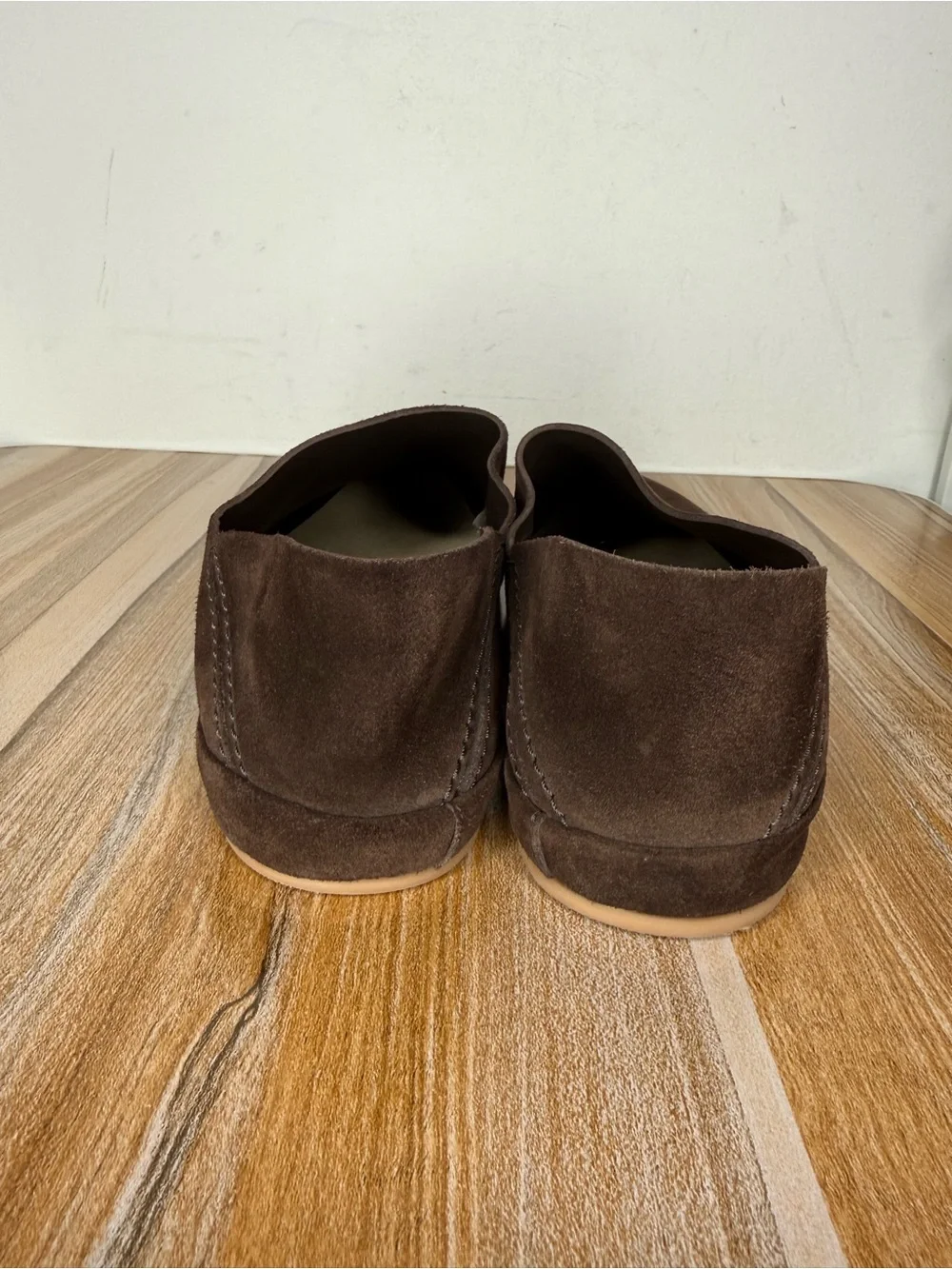 MULO Foldable Suede Slip On Loafers Handmade Men’s US Size 8 Dark Brown